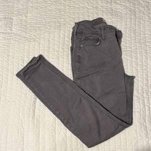 High rise grey skinny jeans